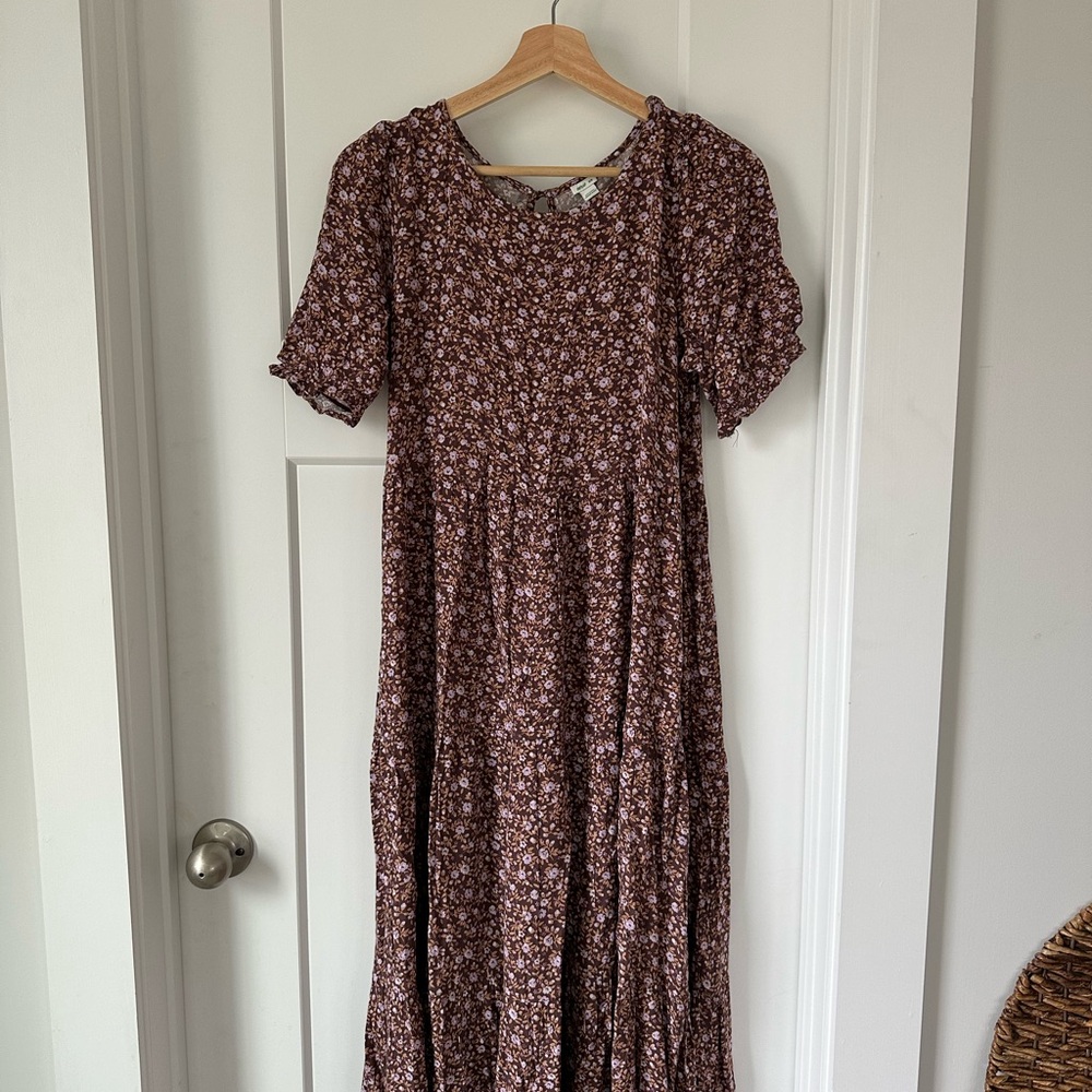 Floral Brown Dress